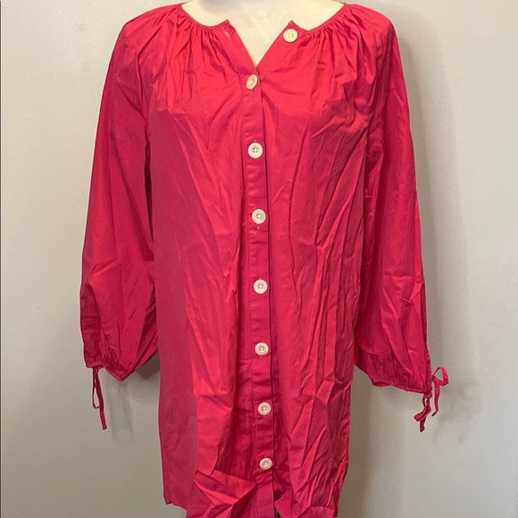 J. Crew Tops - J. Crew Pink Notched Collar Button Down Shirt